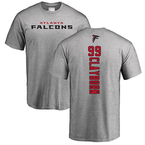 Atlanta Falcons Men Ash Adrian Clayborn Backer NFL Football #99 T Shirt